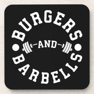 Burgers and Barbells - Funny Workout Motivierend Getränkeuntersetzer