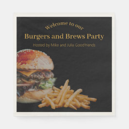 Burgers and Brews Party Serviette