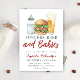 Burgers, BEER and Baby - Babydusche Einladung