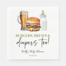 Burgers Brews und Windeln auch! Babyparty