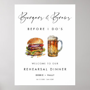 Burgers & Brews vor dem Probe-Dinner Poster