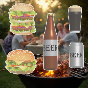 Burgers et Sticker en vinyle coupé sur mesure