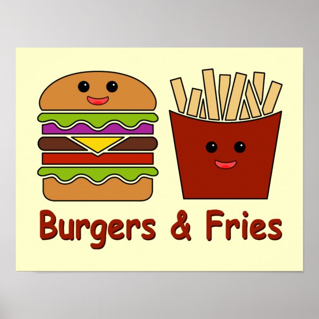 Burgers & Fries Poster (Vorne)