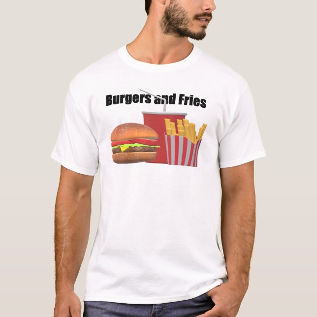 Burgers & Fries T-Shirt (Vorderseite)