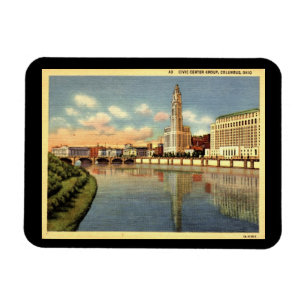Bürgerzentrum, Kolumbus, Ohio Vintag Magnet