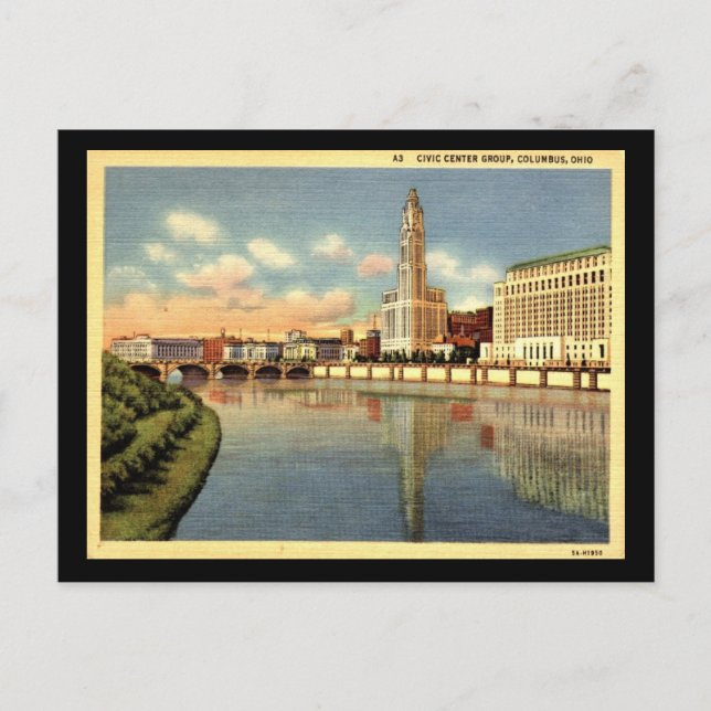 Bürgerzentrum, Kolumbus, Ohio Vintag Postkarte (Vorderseite)