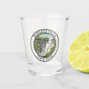 Burgess Falls Staat Park Tennessee Abzeichen Schnapsglas