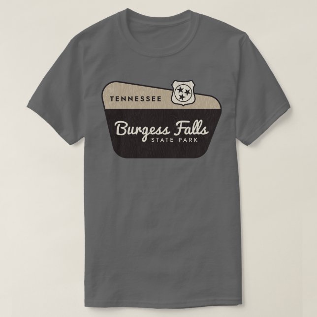 Burgess Falls Staat Park Tennessee Willkommenszeic T-Shirt (Design vorne)