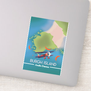 Burgh Island Devon Reiseplan Aufkleber