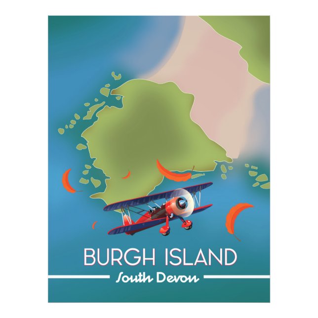 Burgh Island Devon Reiseplan Fotodruck (Vorne)