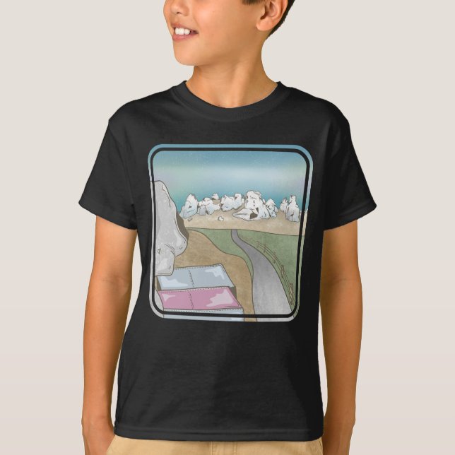 Burghügel boulding Neuseeland T-Shirt (Vorderseite)