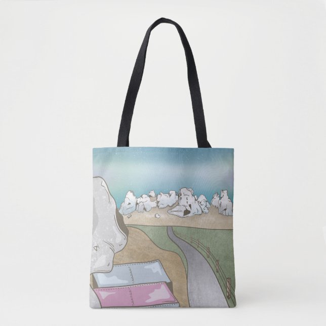 Burghügel boulding Neuseeland Tasche (Vorderseite)