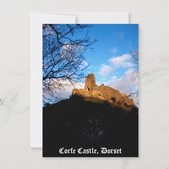 Burgkarte Corfe (Vorderseite)