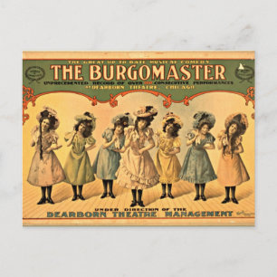 Burgomaster Vintages Theaterposter Postkarte