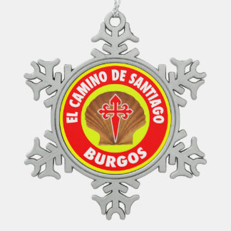 Burgos Schneeflocken Zinn-Ornament