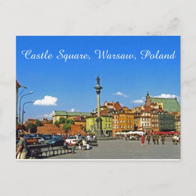 Burgplatz, Warschau, Polen Postkarte (Vorderseite)