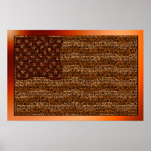 Bürgschaft von Ergebenheit im USA-Flaggen-Druck Poster