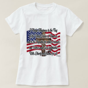 Bürgschaft von Ergebenheit mit US-Flagge und T-Shirt