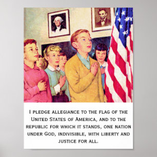Bürgschaft zur amerikanischen Flagge Poster