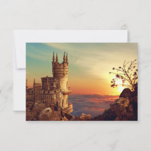 Burgtürme im Himmel Dankeskarte