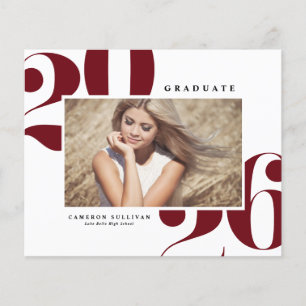 Burgund 2025 Fette Typografie Foto Abschluss