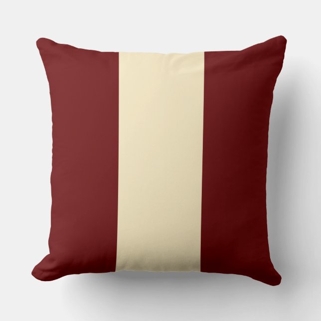 Burgund (ausgeglichen) & Creme Elegance Kissen (Vorderseite)