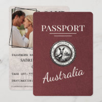 Burgund Australien Pass Save the Date