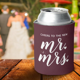 Burgund bejubelt den neuen Herrn & Mrs. Wedding Dosenkühler