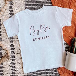 Burgund Big Bro Individuelle Name T-Shirt