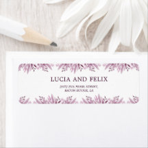 Burgund Blätter Hochzeit Rücksendeadresse