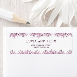 Burgund Blätter Hochzeit Rücksendeadresse