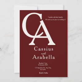 Burgund Bliss: Version 4 Einladung zur Hochzeit