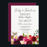Burgund Blume 40 & Fabulous 40. Geburtstag Einladung<br><div class="desc">Burgund Blume 40 & Fabulous 60. Geburtstag Einladende Matching Kollektion in Niche und Nest Store.</div>