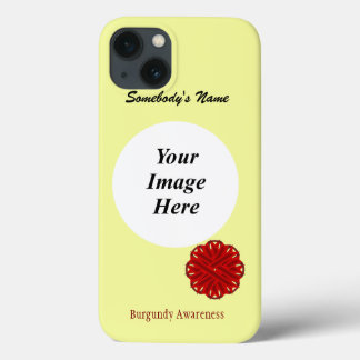 Burgund Blume Ribbon Tmpl von Kenneth Yoncich Case-Mate iPhone Hülle