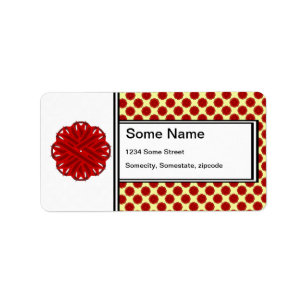 Burgund Blume Ribbon von Kenneth Yoncich Adressaufkleber