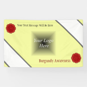 Burgund Blume Ribbon von Kenneth Yoncich Banner