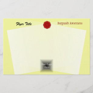 Burgund Blume Ribbon von Kenneth Yoncich Flyer