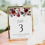 Burgund-Blume, rosa Blume, Boho-Tischnummern Tischnummer<br><div class="desc">Fügen Sie Ihrem Brautparty eine persönliche Touch mit diesen stilvollen und unvergesslichen Party hinzu! Das Design ist bordeauxrot,  rot und lila,  Aquarellfarben,  Blume und Grün auf weißem Hintergrund.</div>