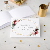 Burgund-Blume, rosa Blume, Grünpflanzen, Hochzeit