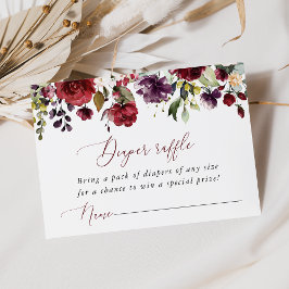 Burgund-Blume, rosa Blume, Windeln Begleitkarte