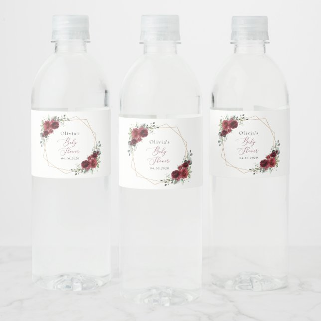 Burgund-Blume, Rote Blume, Babydusche (Flaschen)