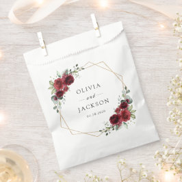 Burgund-Blume, Rote Blume, Blumenhochzeit Geschenktütchen