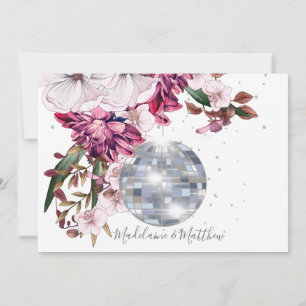 Burgund Blush Disco Hochzeitsfeiern Save the Date