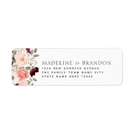 Burgund Blush Floral Bridge & Groom Adresse