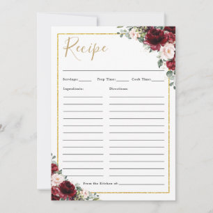 Burgund Blush Rose Blumenbeere Rezept Karte
