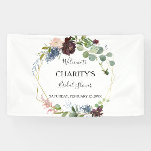 Burgund Brautparty Banner