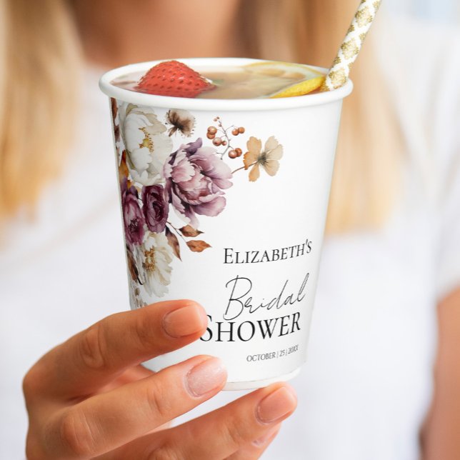 Burgund-Brautparty Pappbecher (Von Creator hochgeladen)