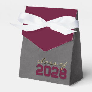 Burgund & Bronze Chalkboard Abschluss Geschenkboxe Geschenkschachtel