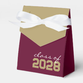 Burgund & Bronze Gold Abschluss Gefälligkeitsboxen Geschenkschachtel