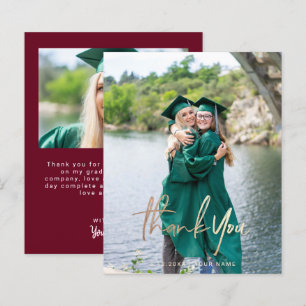 Burgund Budget Abschluss Vielen Dank Foto Cards
